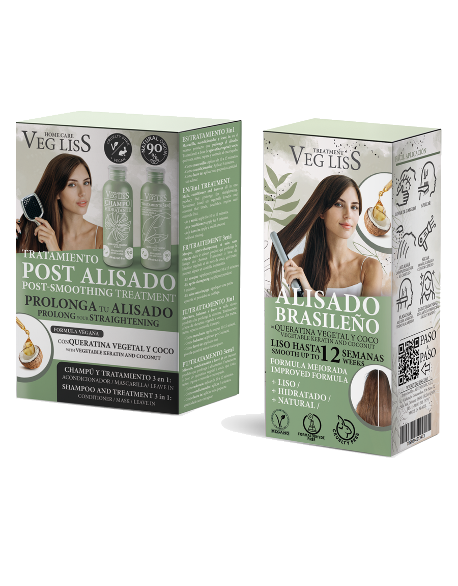 Pack Alisado Brasileño VegLiss con Kit Hidratante Post Alisado